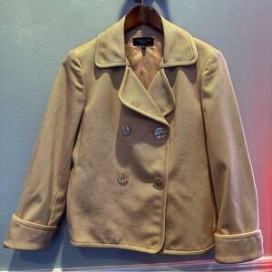 Talbots Classic Beige Peacoat Size 8